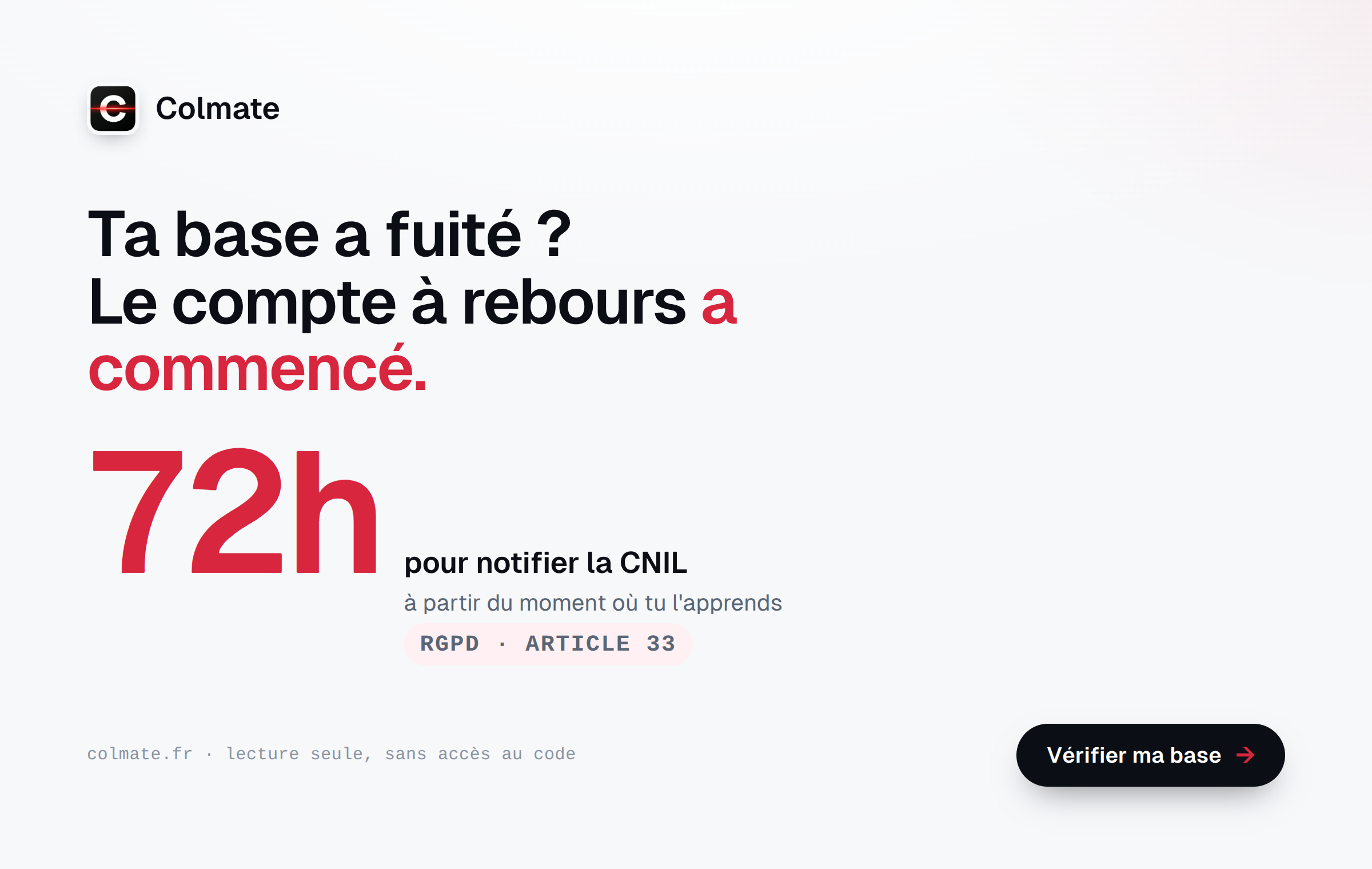 Fuite de données : la règle des 72h de la CNIL en clair